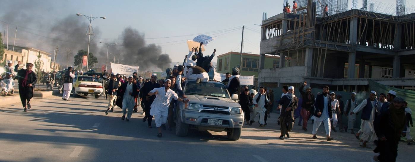 Kansainvälisten joukkojen läsnäoloa Afganistanissa on vastustettu paljon paikallisesti sen jälkeen, kun sota alkoi vuonna 2001. Kuva: YK-kuva/UNAMA.